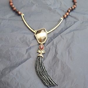 Rebel long tassel pendant necklace